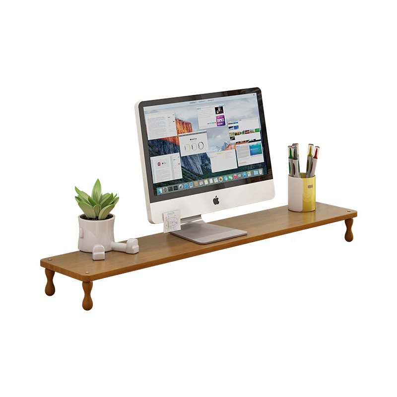 Nanzhu bambusa monitora pacēlājs, Rocketek Mh483, galda displeja statīvs