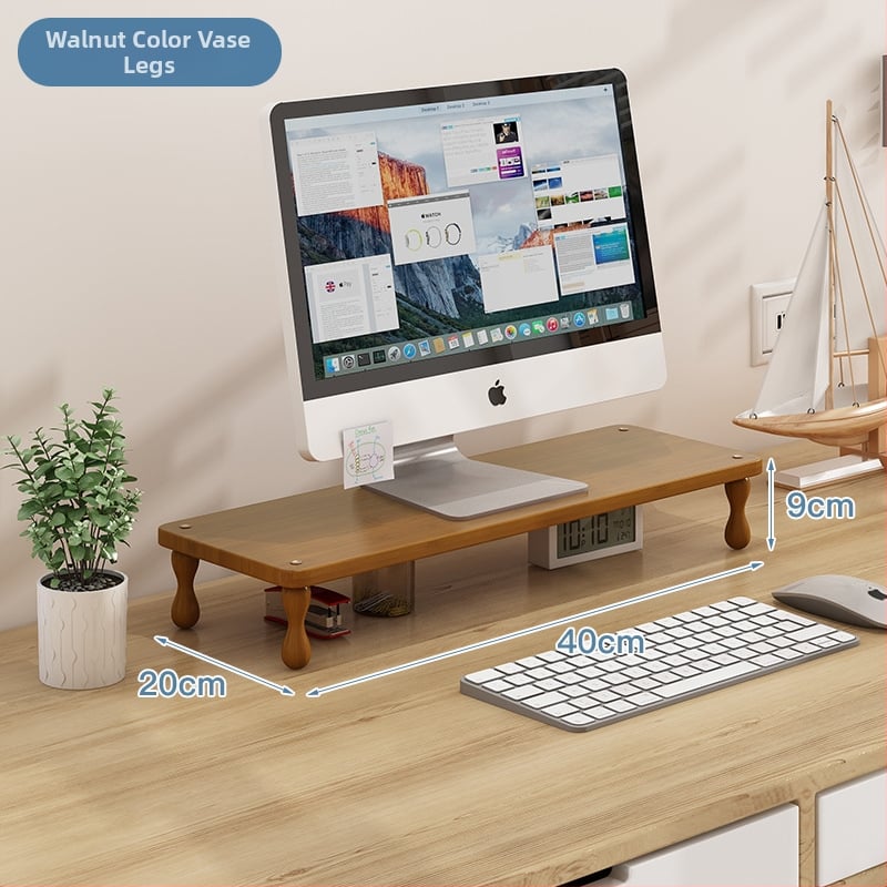 Nanzhu bambusa monitora pacēlājs, Rocketek Mh483, galda displeja statīvs