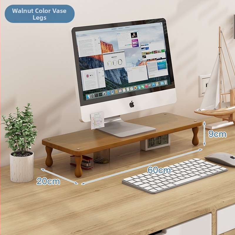 Nanzhu bambusa monitora pacēlājs, Rocketek Mh483, galda displeja statīvs