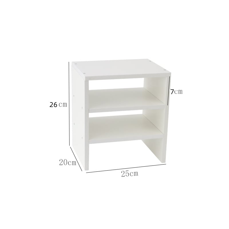 Számítógépasztali emelő állvány, 3 rétegű, fa/bambusz, többfunkciós, mozgatható, fúrásmentes