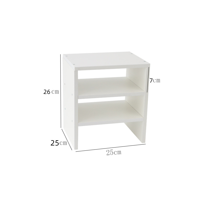 Számítógépasztali emelő állvány, 3 rétegű, fa/bambusz, többfunkciós, mozgatható, fúrásmentes