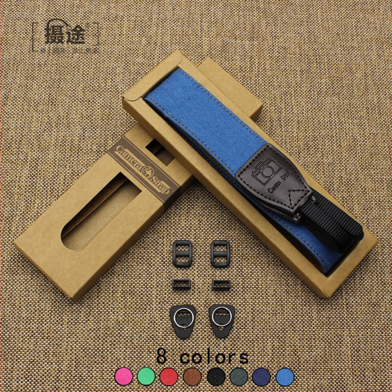 Bretea de umăr pentru cameră – model Solid Denim, material denim, compatibilă cu camere SLR și camere digitale mirrorless