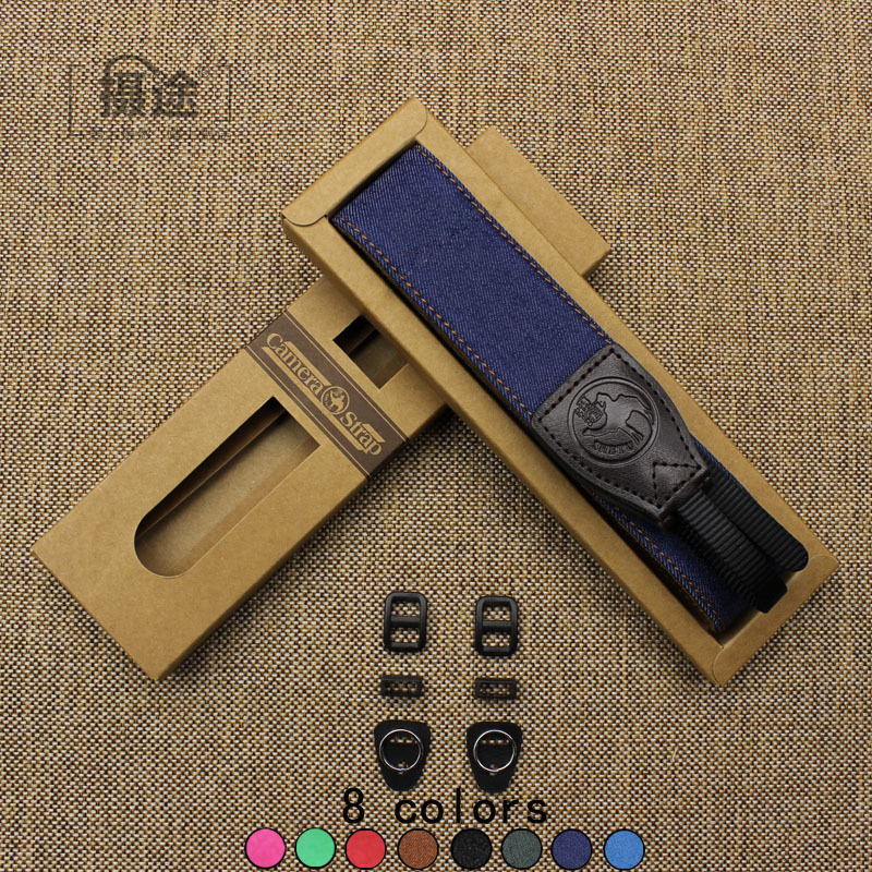 Bretea de umăr pentru cameră – model Solid Denim, material denim, compatibilă cu camere SLR și camere digitale mirrorless