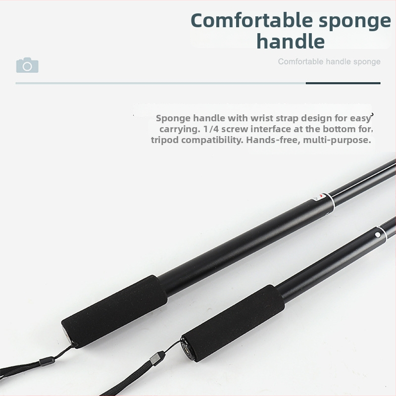 Mobilā tālruņa selfie nūjiņa no alumīnija sakausējuma, telescopisks, Bluetooth, vibrāciju stabilizācija, tiešraides statīvs