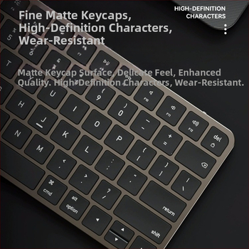 Bezdrôtový tenký set klávesnice a myši – viac ako 98 kláves, bezdrôtové pripojenie, spárovanie na 2 zariadenia, bez podsvietenia