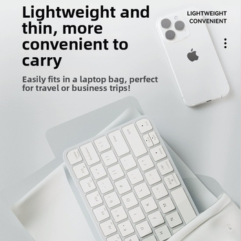 Bezdrôtový tenký set klávesnice a myši – viac ako 98 kláves, bezdrôtové pripojenie, spárovanie na 2 zariadenia, bez podsvietenia