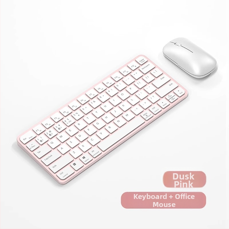 Bezdrôtový tenký set klávesnice a myši – viac ako 98 kláves, bezdrôtové pripojenie, spárovanie na 2 zariadenia, bez podsvietenia