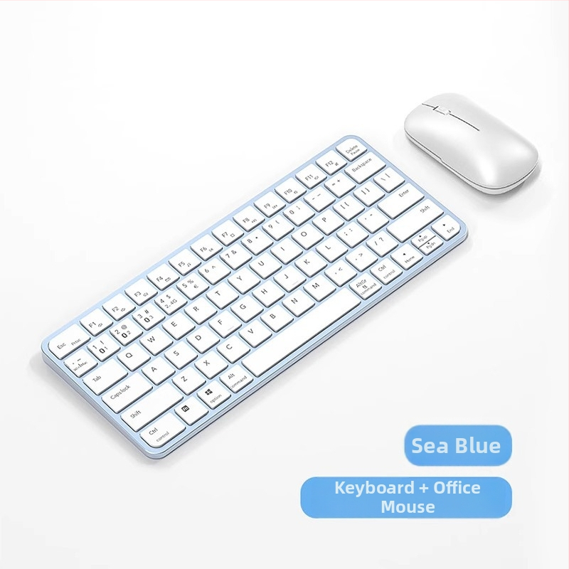 Bezdrôtový tenký set klávesnice a myši – viac ako 98 kláves, bezdrôtové pripojenie, spárovanie na 2 zariadenia, bez podsvietenia