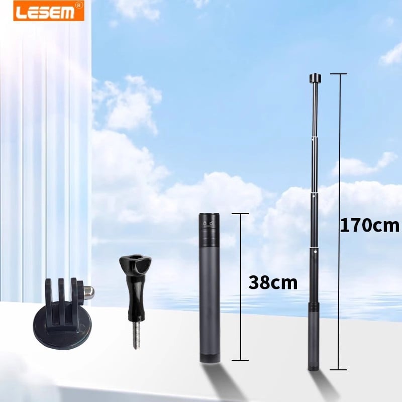 Selfie sticks pagarinājuma nūja DJI Action 5 Pro/4/3, alumīnija konstrukcija, IBIS nav, saderīgs ar Insta360 X5