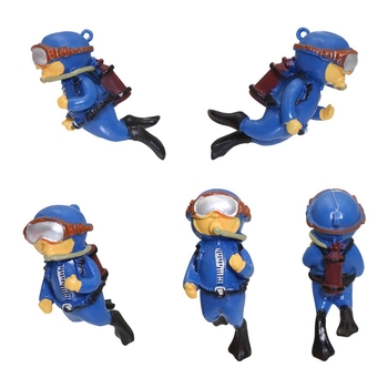 PVC dekor za akvarij - plutajuća crtana figurica male vještice ronilice, 50 g