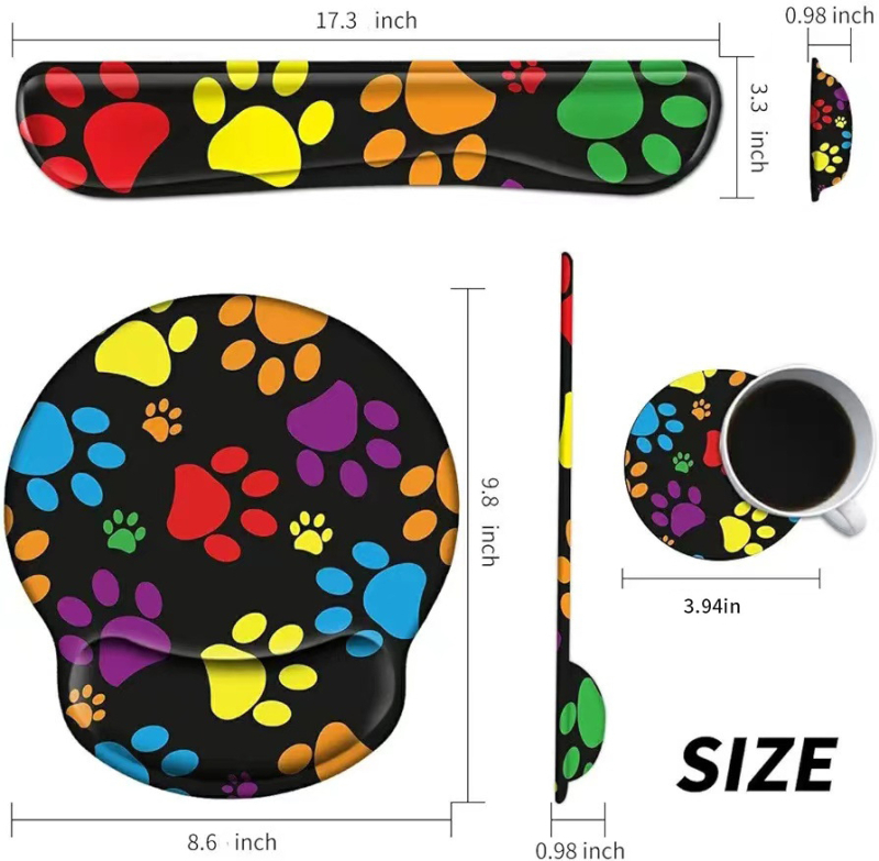 Guilya G07 Kicsi csukló-támasz egérpad készlet – anyag LYCRA és PU, csúszásmentes, műanyag öntés