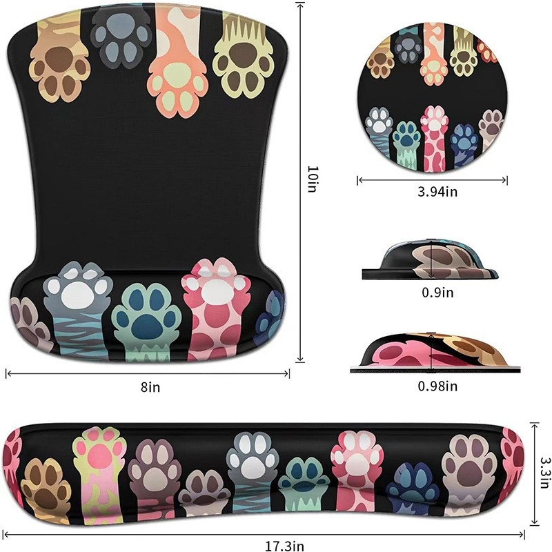 Guilya G07 Kicsi csukló-támasz egérpad készlet – anyag LYCRA és PU, csúszásmentes, műanyag öntés