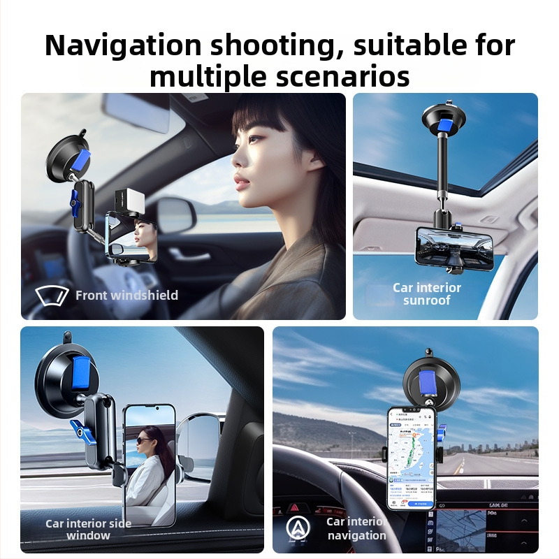 Suport auto pentru telefon, compatibil cu DJI Pocket 3 – corp din aliaj, pentru filmare și navigație