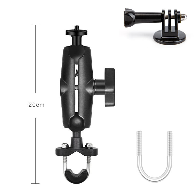 Aluminijski nosač za akcijsku kameru za motocikle s M10 stezaljkom, kompatibilan GoPro 9/8, ACTION, Insta360 One R/X2