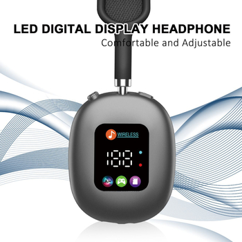 AKZ MAX600 Bežične over-ear Bluetooth slušalice s RGB zaslonom i čitačem kartica, prilagođeni model