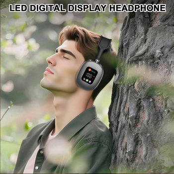AKZ MAX600 Bežične over-ear Bluetooth slušalice s RGB zaslonom i čitačem kartica, prilagođeni model