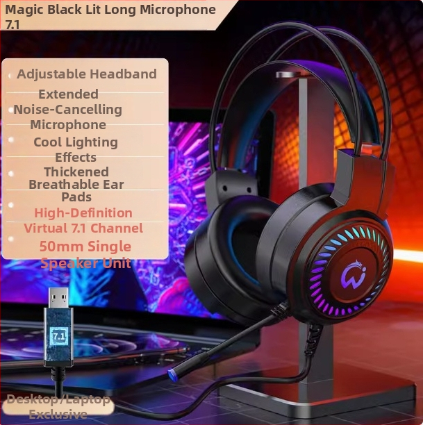 DG-909-XOX Juhtmega mängukõrvaklapid 50 mm draiveritega, sagedusvahemik 20 Hz–20 kHz, tundlikkus 98 dB, 2 m kaabel, mikrofon, USB ja 3,5 mm, arvutiga kasutamiseks, müra vähendus