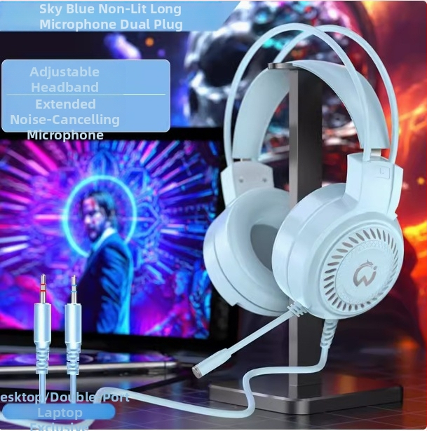 DG-909-XOX Juhtmega mängukõrvaklapid 50 mm draiveritega, sagedusvahemik 20 Hz–20 kHz, tundlikkus 98 dB, 2 m kaabel, mikrofon, USB ja 3,5 mm, arvutiga kasutamiseks, müra vähendus