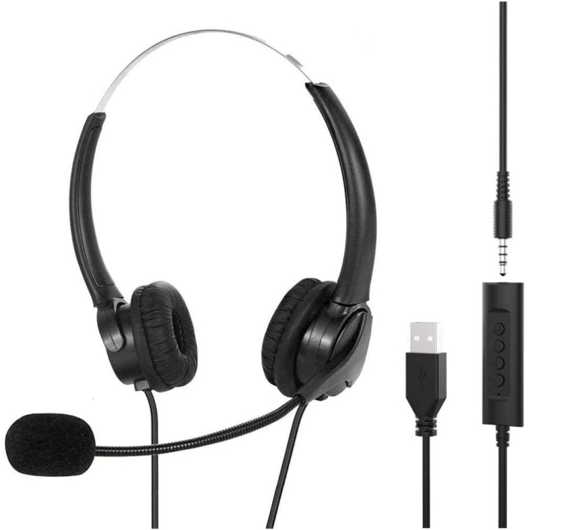 Headset do kancelárie – Business séria, potlačenie šumu, USB pripojenie, model M13, kábel 1,8 m