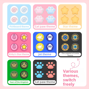 Switch 2 silikonové krytky joystickov, značka Good value, materiál silikon, spôsob výroby: kompresná vulkanizácia