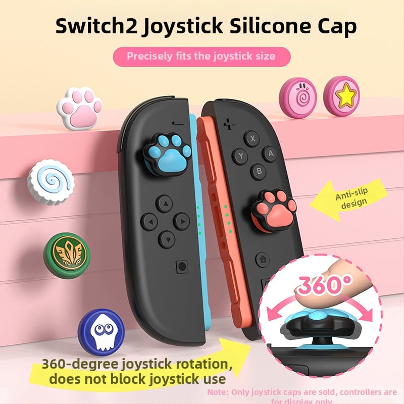 Switch 2 silikonové krytky joystickov, značka Good value, materiál silikon, spôsob výroby: kompresná vulkanizácia