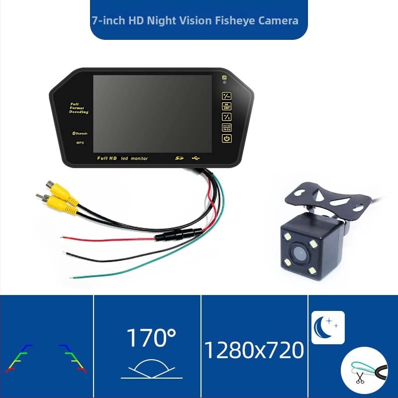 Automobilio LCD ekranas galinio vaizdo veidrodžiui, 7 colių, 800x480 raiška, AV įėjimas