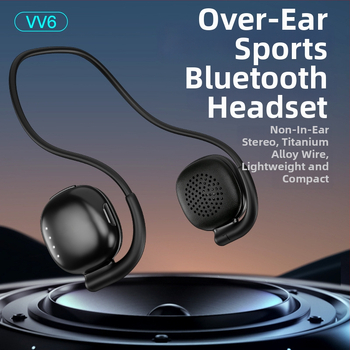 VV6 Bluetooth slušalice s otvorenim uhom, ENC, dvostruki način za igre i glazbu, niska latencija kroz zračnu vodljivost, privatni model