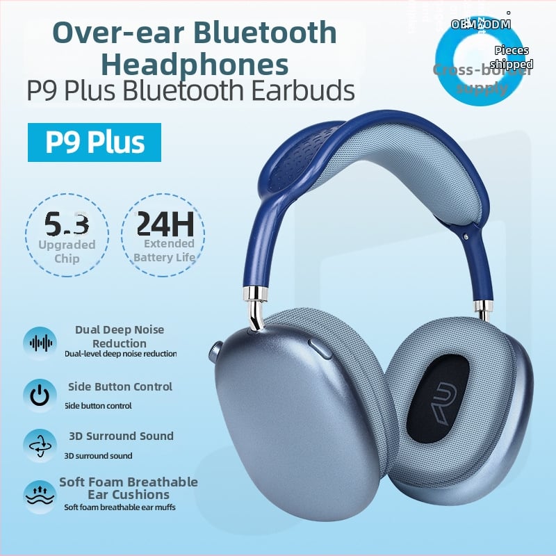 Slušalice Bluetooth 5.3, domet 10 m, stereo s redukcijom šuma, trajanje baterije više od 8 sati