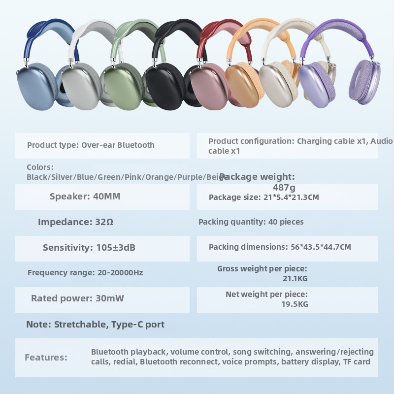 Slušalice Bluetooth 5.3, domet 10 m, stereo s redukcijom šuma, trajanje baterije više od 8 sati