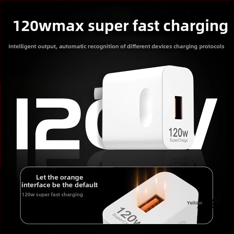 Rýchla nabíjačka 120W pre Huawei, Honor, Oppo a Android zariadenia — QC 4.0, 120W výstup, univerzálna kompatibilita