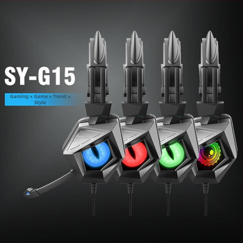 Esports gaming slúchadlá s 40 mm reproduktormi, 3,5 mm konektorom, kábelom, zabudovaný mikrofón, rozsah frekvencií 20–20000 Hz