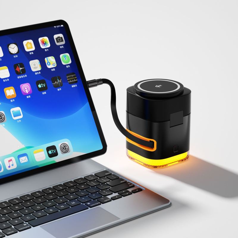 Qi2 Μαγνητικός Ασύρματος Φορτιστής 65W, 3 σε 1 με περιστροφικό αισθητήρα υπερύθρων για φορητούς υπολογιστές Apple