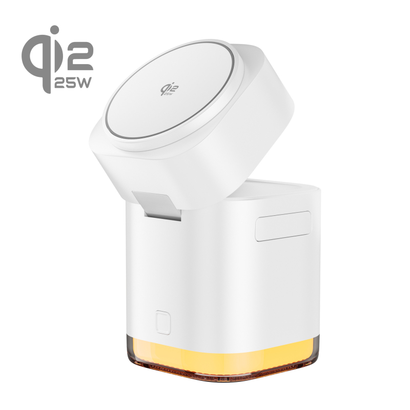 Qi2 Μαγνητικός Ασύρματος Φορτιστής 65W, 3 σε 1 με περιστροφικό αισθητήρα υπερύθρων για φορητούς υπολογιστές Apple