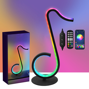 RGB krāsaina galda atmosfēras gaisma - USB barošana, lietotnes vadība, skaņas uztveres režīms, galda lampai