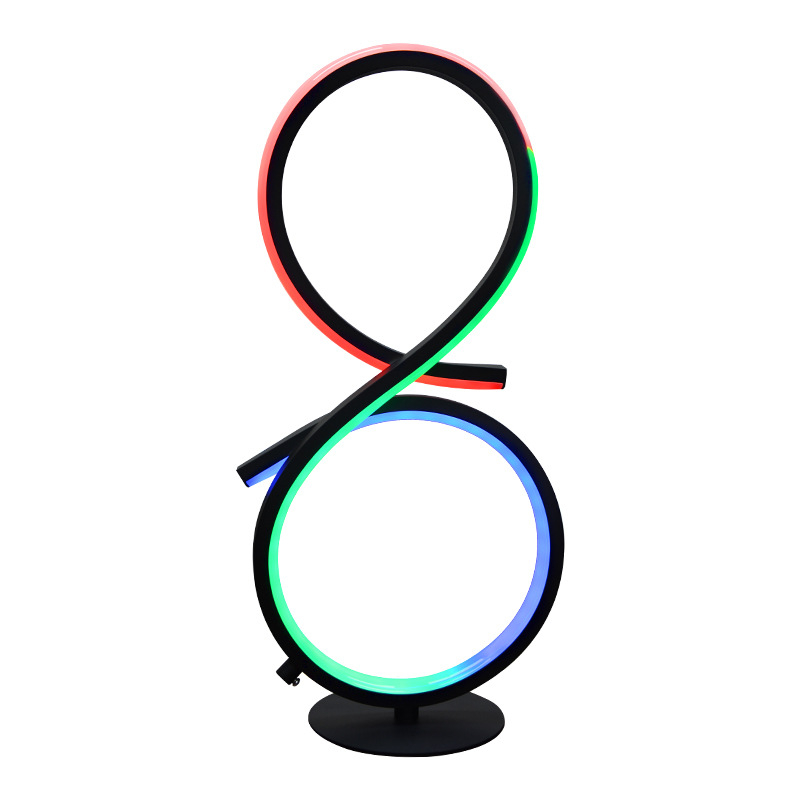 RGB krāsaina galda atmosfēras gaisma - USB barošana, lietotnes vadība, skaņas uztveres režīms, galda lampai