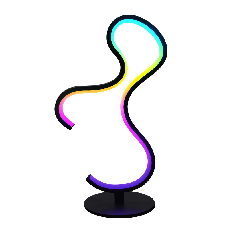 RGB krāsaina galda atmosfēras gaisma - USB barošana, lietotnes vadība, skaņas uztveres režīms, galda lampai