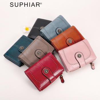 PU bőr RFID-blokkoló cipzáros pénztárca több kártyatartóval és csattal, vízálló és kopásálló