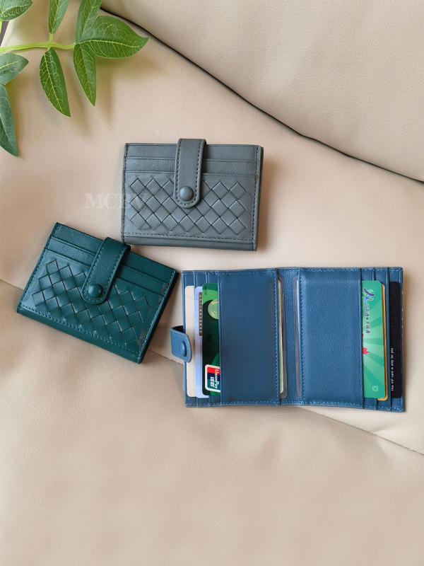 MCBV Unisex Καρτοθήκη με Θήκη Κερμάτων – Γνήσιο Δέρμα, Χειροποίητο Προβατόδερμα, Διπλή Πόρπη, Αστικός Στυλ