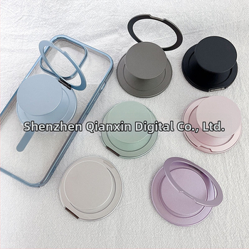 Snap-on magnētiskais telefona turētājs ar locīšanas teleskopisko roku un apaļu magnētisko piesūcekņa pamatu, universāla saderība, materiāli: ABS+TPU+magnets+alumīnija sakausējums