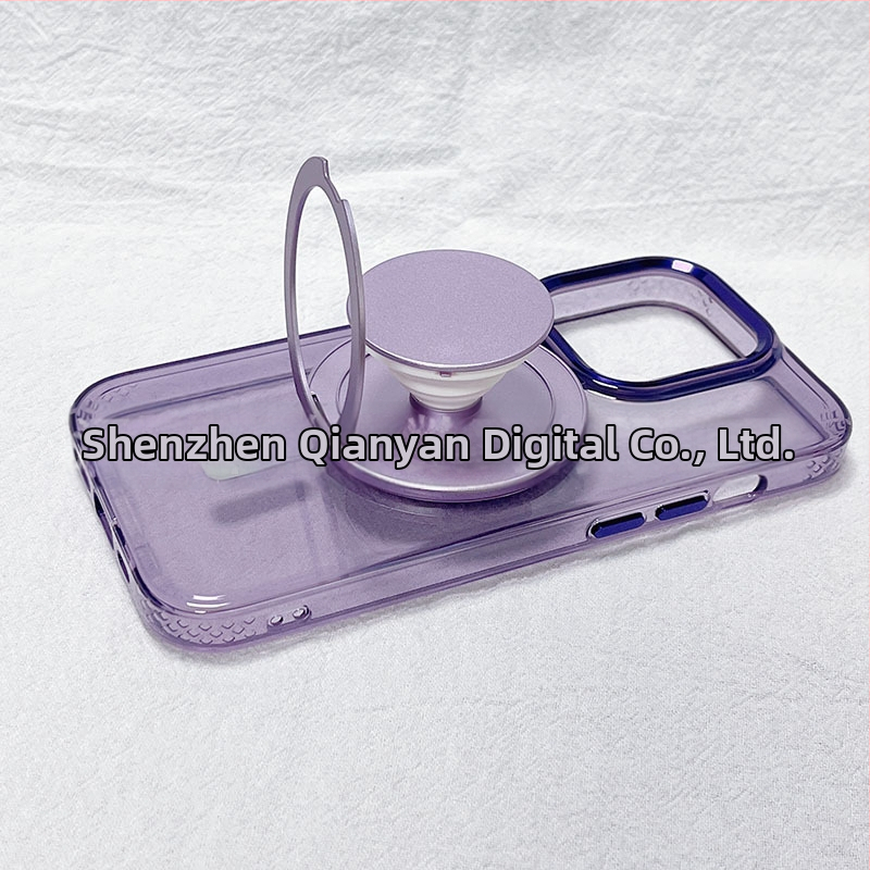 Snap-on magnētiskais telefona turētājs ar locīšanas teleskopisko roku un apaļu magnētisko piesūcekņa pamatu, universāla saderība, materiāli: ABS+TPU+magnets+alumīnija sakausējums