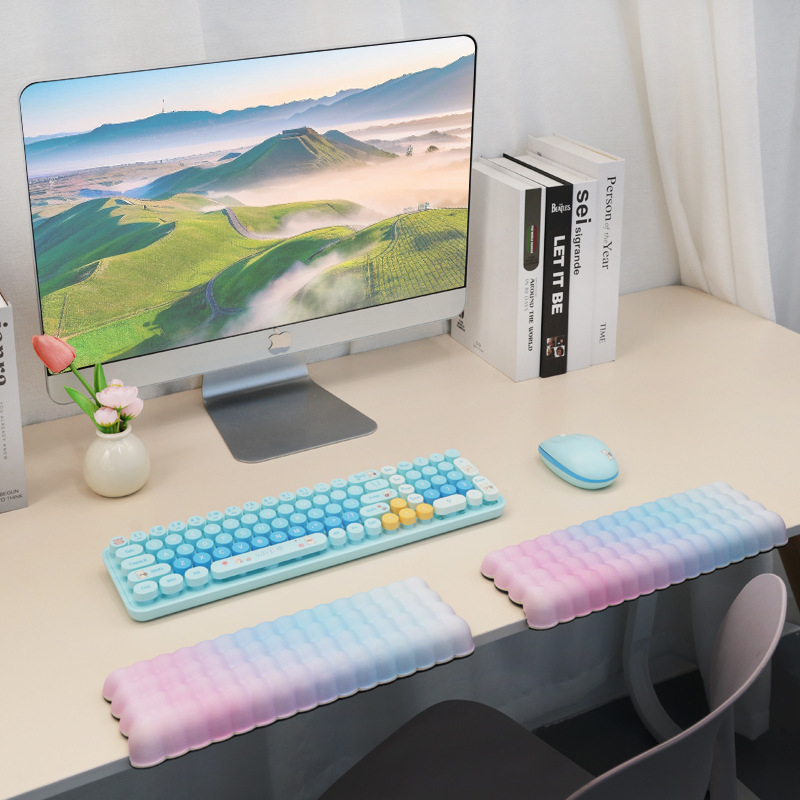 Egérpad csukló- és könyökvédő támasz – anyag: szövet + hab, csúszásmentes, hőtranszfer nyomtatás, logó testreszabható, OEM