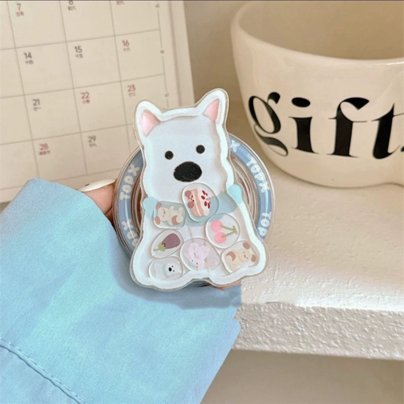 Slatki West Highland MagSafe stolni držač za telefon, plastičan, crtani stil