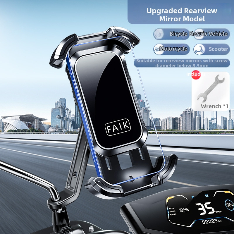 Automašīnas uzstādāms telefona navigācijas turētājs elektriskajiem transportlīdzekļiem; universāla atbilstība motocikliem un velosipēdiem; materiāls PC