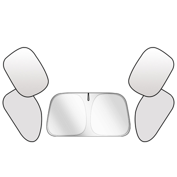 Автомобилен слънцезащитен щит за предното стъкло – алуминиево фолио, телескопична инсталация, универсална съвместимост, печат на лого, персонализация