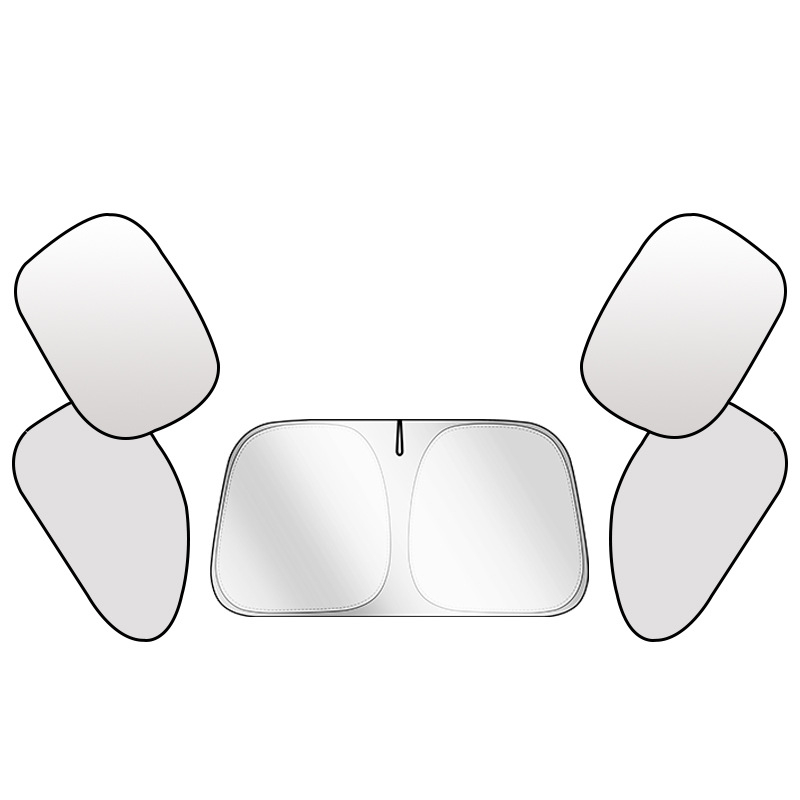 Автомобилен слънцезащитен щит за предното стъкло – алуминиево фолио, телескопична инсталация, универсална съвместимост, печат на лого, персонализация