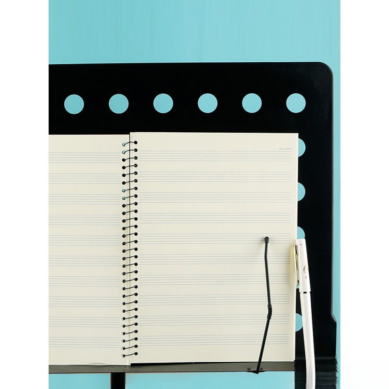 Caiet pentru notare pe cinci linii, pagini detașabile, spațiu mare pentru partituri de pian și teorie muzicală, pentru studenți (hârtie 40 g/m², până la 50 de pagini)