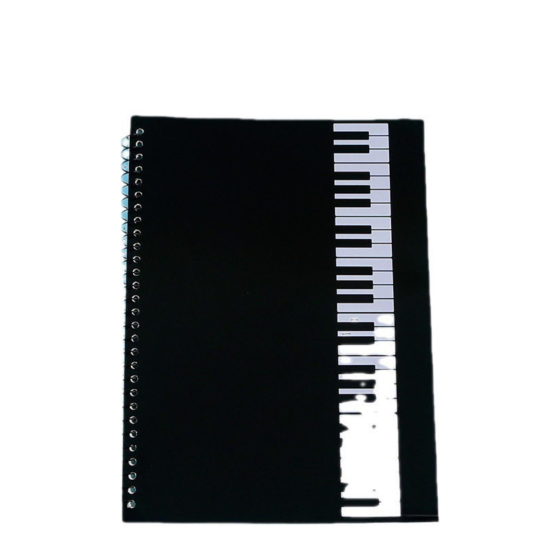 Caiet pentru notare pe cinci linii, pagini detașabile, spațiu mare pentru partituri de pian și teorie muzicală, pentru studenți (hârtie 40 g/m², până la 50 de pagini)