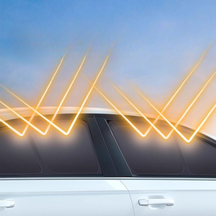 Автомобилна слънцезащитна завеса за Xiaomi SU7 - за предното и страничните прозорци, силикон, монтаж със щипка