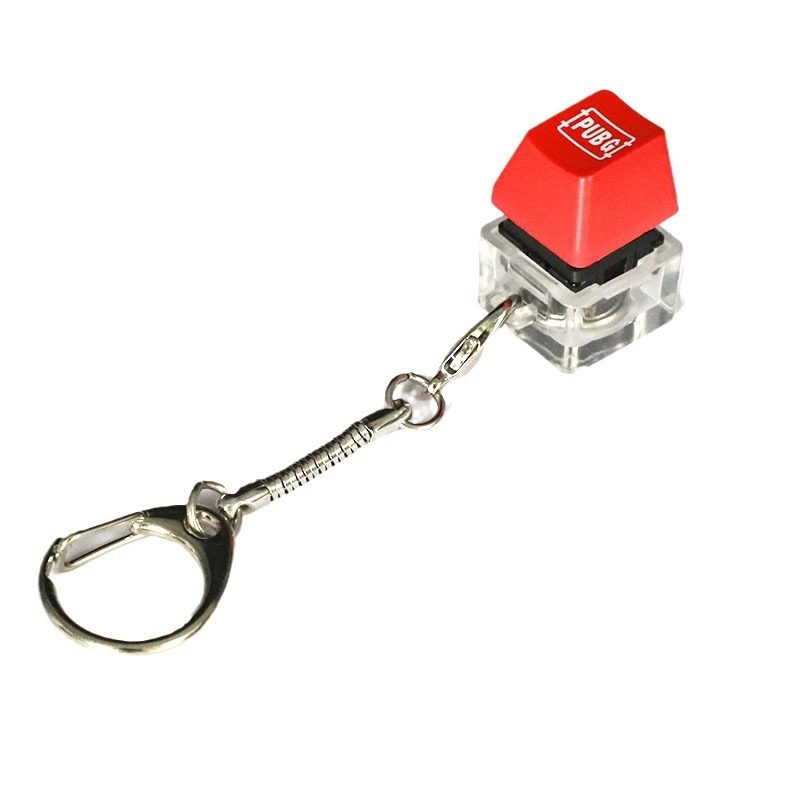 Privjesak za ključeve - Elektronički svijetleći drveni ribica privjesak, PVC dodatak (Crtić stil)