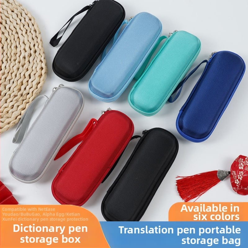 EVA pildspalvu uzglabāšanas soma vārdnīcas, tulkošanas, lasīšanas un Bluetooth ierakstu pildspalvām — taisnstūra forma, karstās preses apdare, noliktavā